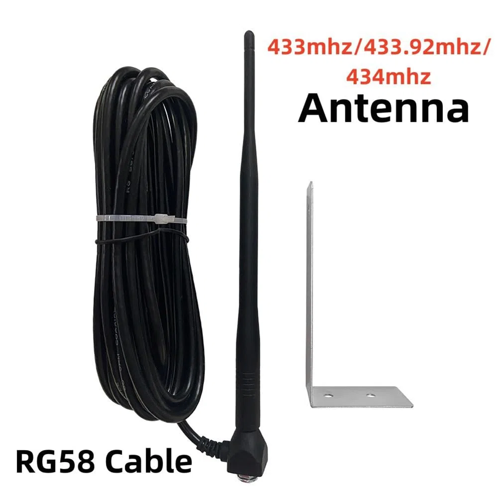 Antena externa para puerta de garaje, para puerta de garaje, antena de señal remota de garaje de 433.92 MHZ de 433 MHz