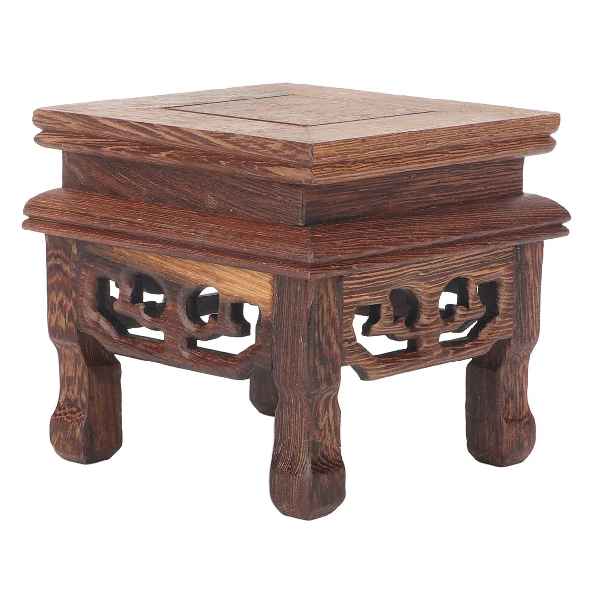 Soporte de Exhibición de Madera - Elevador de Madera Retro Estable para Plantas, Teteras, Joyas - Soporte de Compacto y Portátil