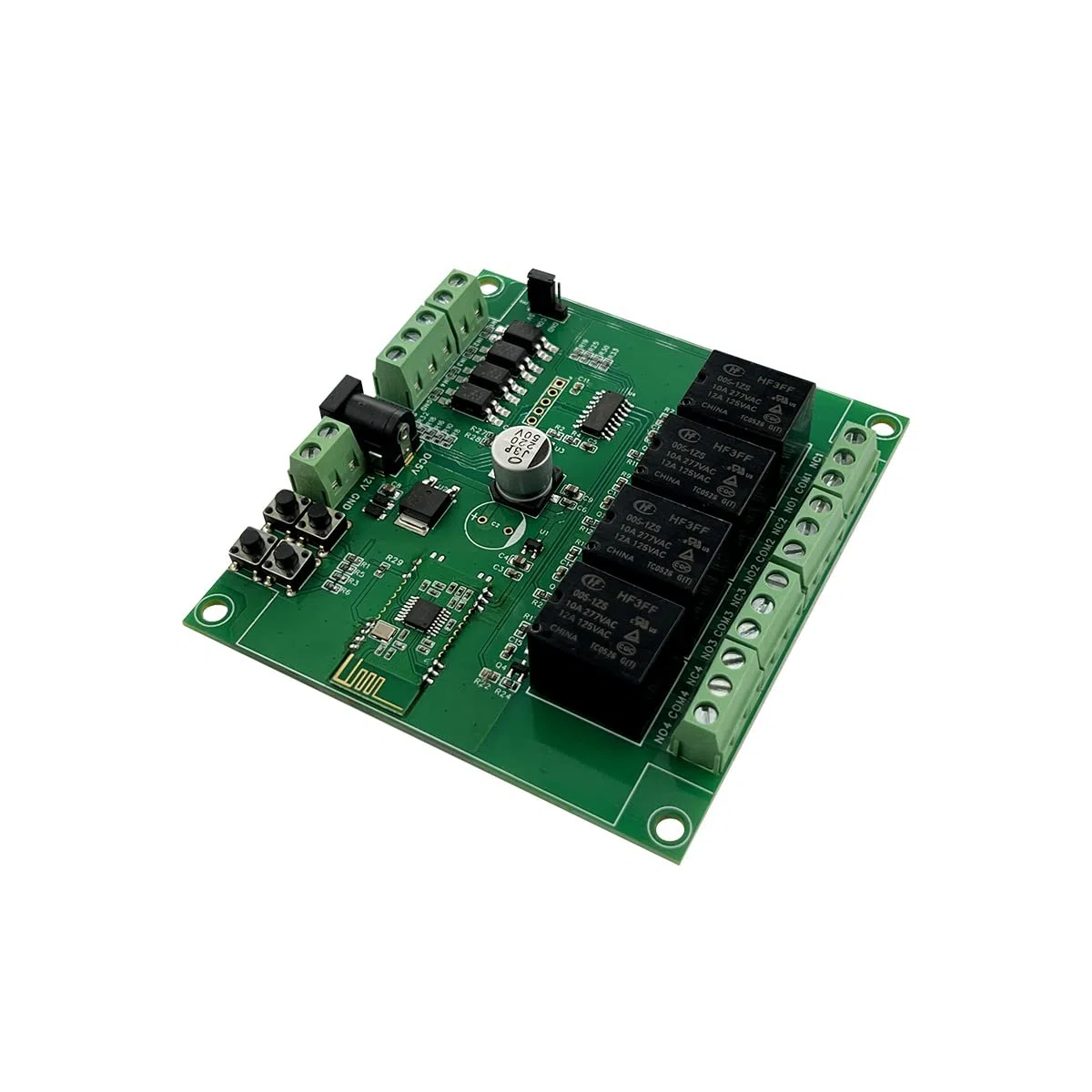 DSD TECH Módulo de relé Bluetooth de 4 canales, mando a distancia, interruptor compatible con iPhone Android 4.3 (12 V)