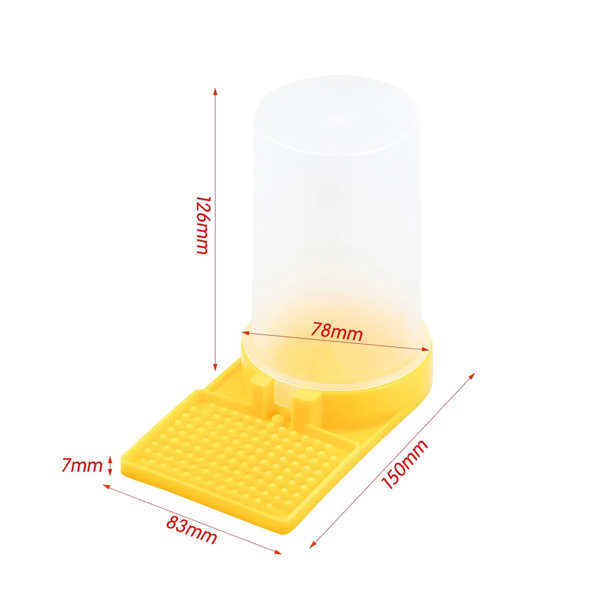 2 Piezas Comedero de Colmena de Abejas, Comedero de Entrada de Abeja, Alimentador de Agua de Abejas para Apicultura - 8.4 x 12.7cm, Amarillo