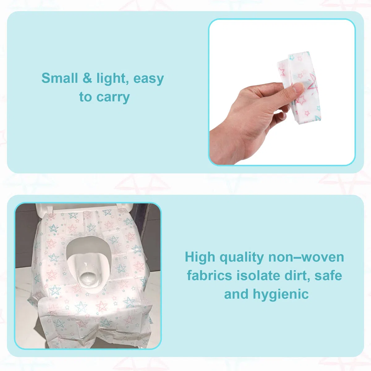 24 PCS Almohadillas de Papel para Asiento de Inodoro de Gran Tamaño, Antideslizantes, Envasado Individualmente, Cubiertas Desechables WC de Impermeable para Niños, Mujer Embarazada