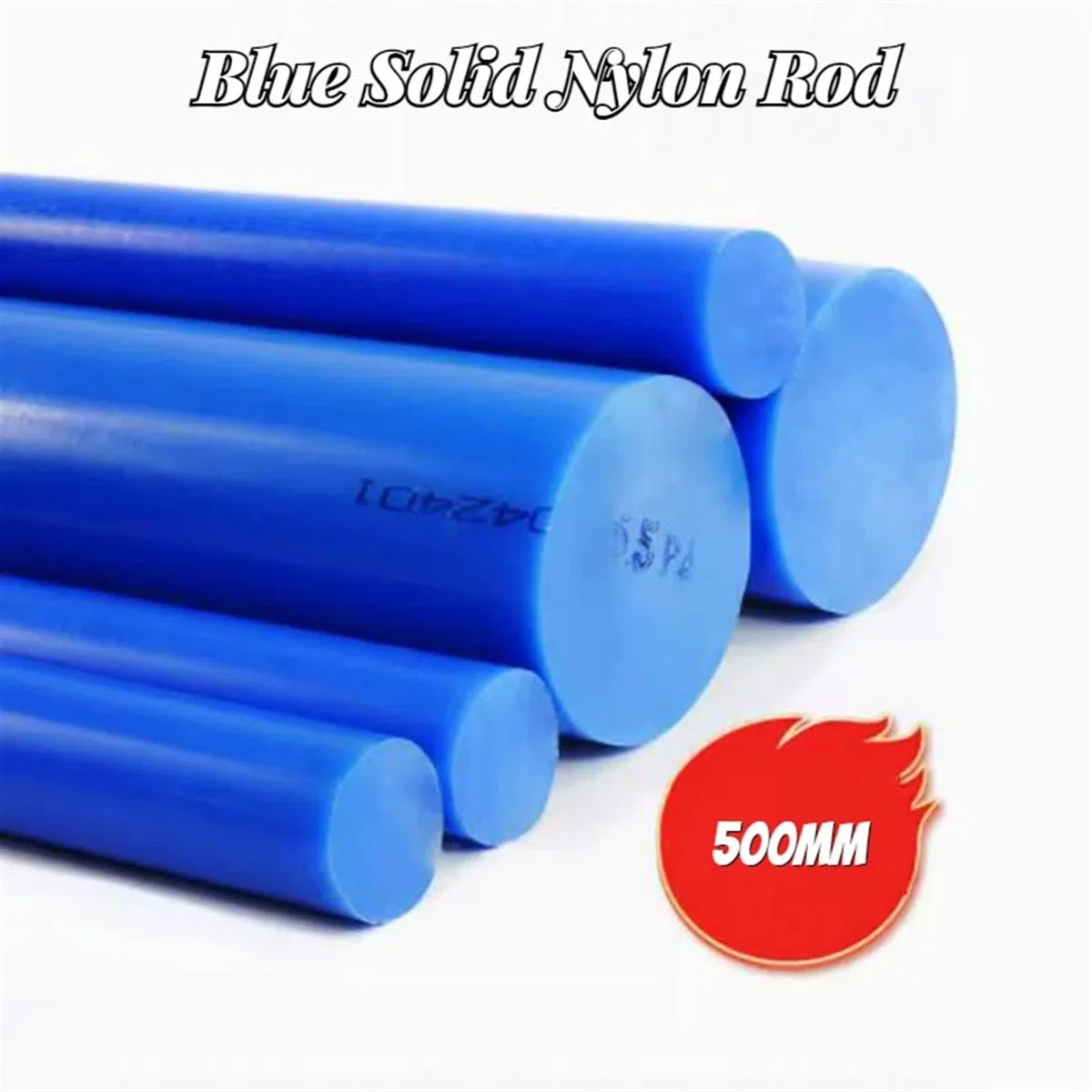Barras Redondas de Nylon para ingeniería, Varilla de Nailon Azul Diámetro 15-45 mm Longitud 500 mm(20mm)