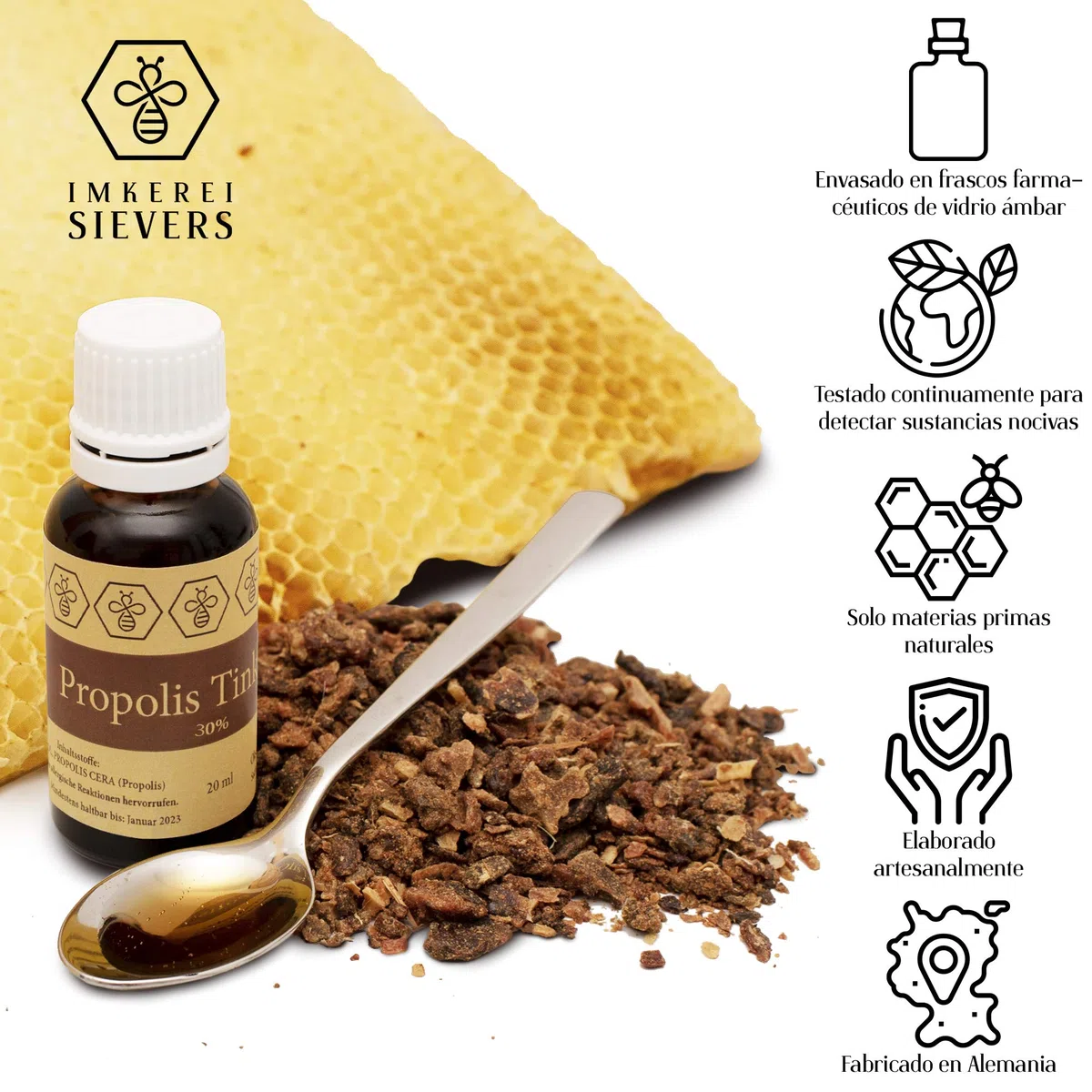 20ml NORDBIENCHEN Tintura de propóleo con 30% propóleo procedente directamente del apicultor