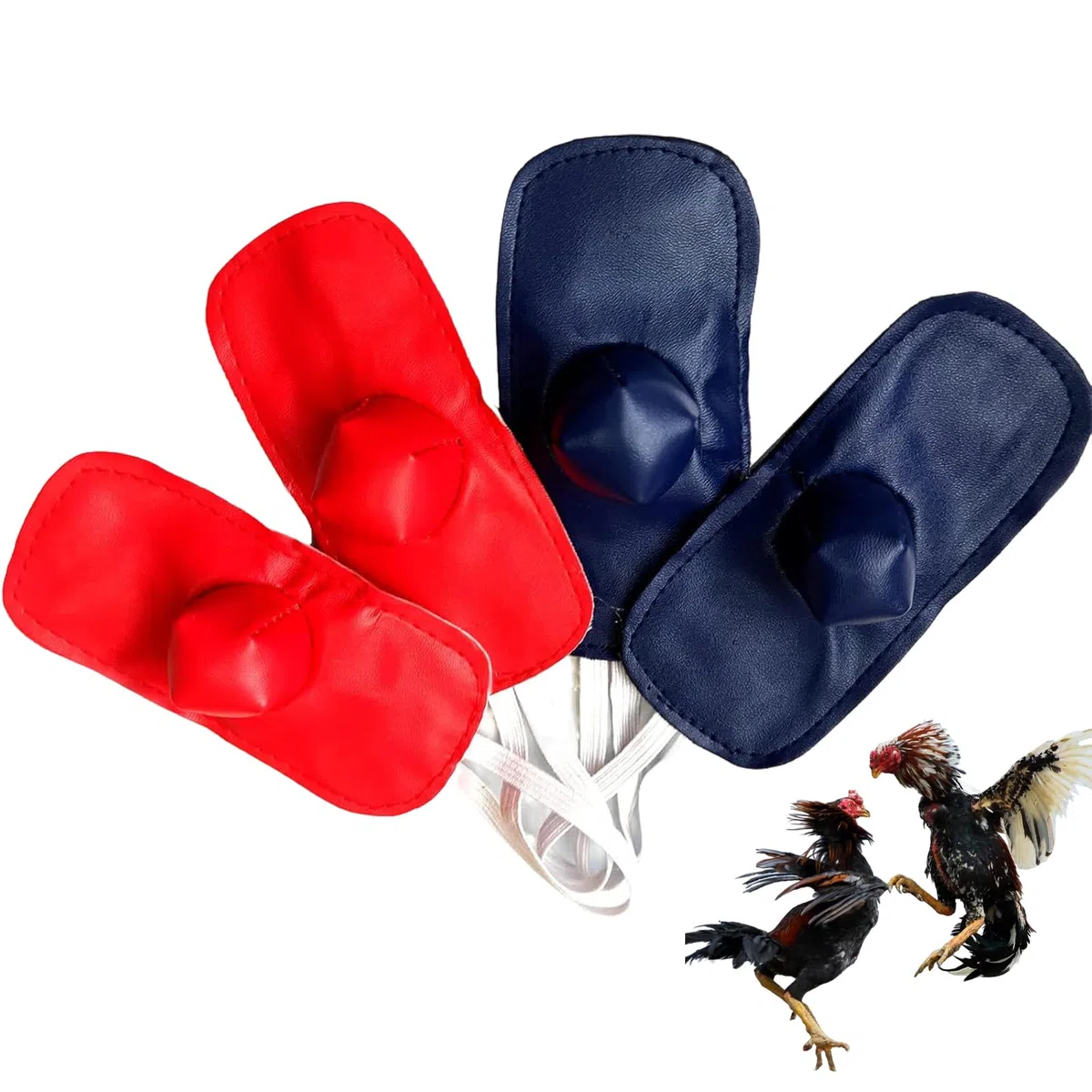 Juego de Suministros para gallos manopla de Seguridad para Pollos protección de Refuerzo Accesorios para Gamefowl 1 Juego