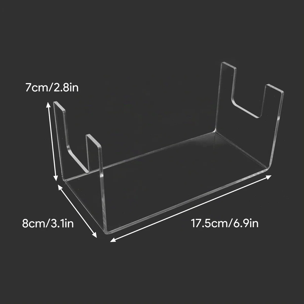 Tissting 2 Unidades Soporte de Exhibición de Acrílico Transparente – Mostrador con Película Protectora Adhesiva para Vitrinas, Escaparates y Productos de Colección