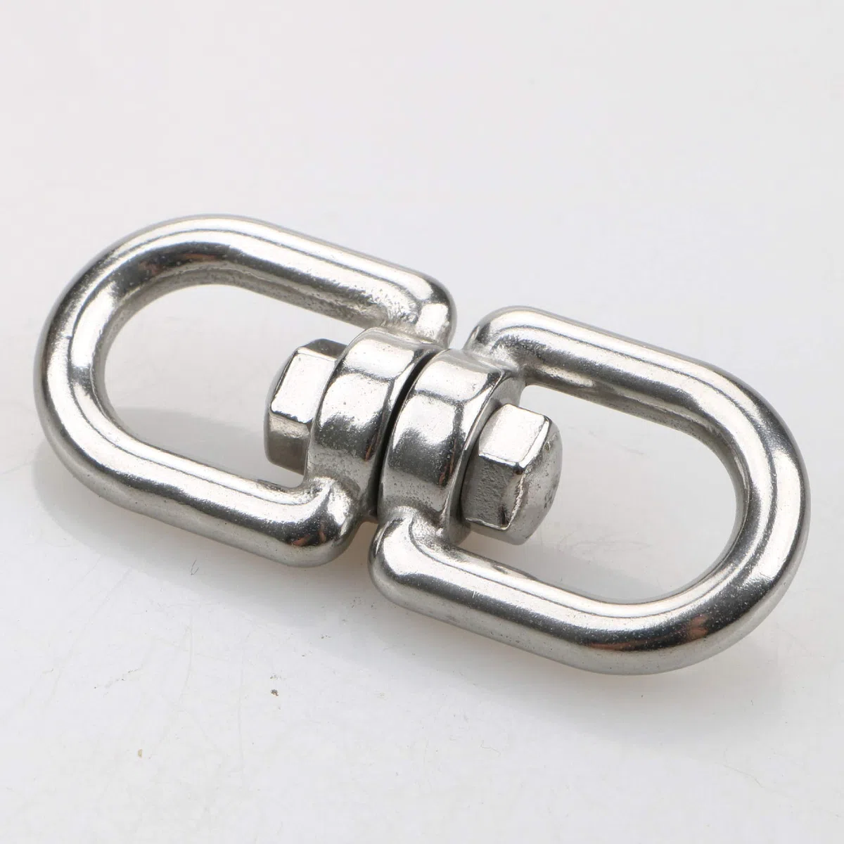 Ganchos giratorios M6, gancho giratorio para colgar de doble extremo, acero inoxidable 304 resistente, conector de anillo giratorio de ojo a ojo, 4 piezas