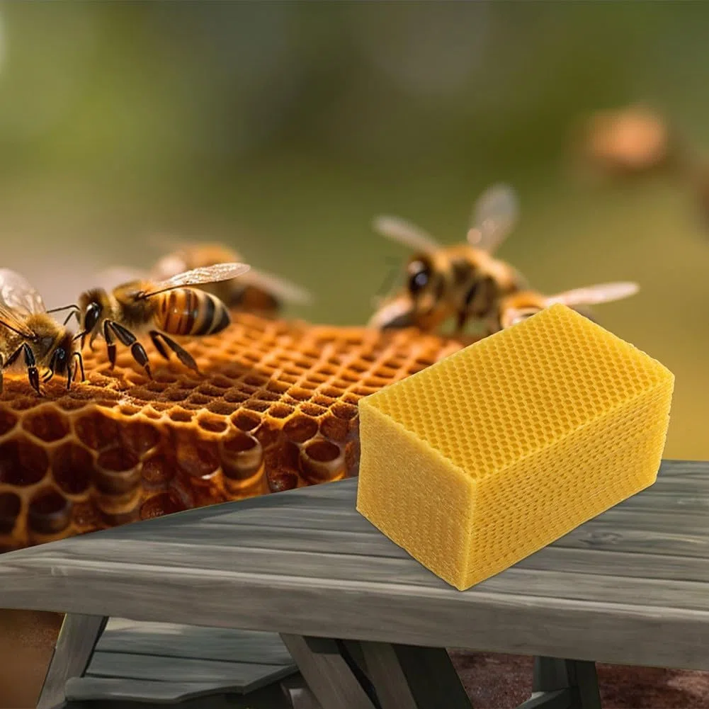 30 hojas de base de cera de colmena, cera de cría con cable estándar nacional, base de cera de abeja, herramienta de apicultura de base de nido de cera de abeja