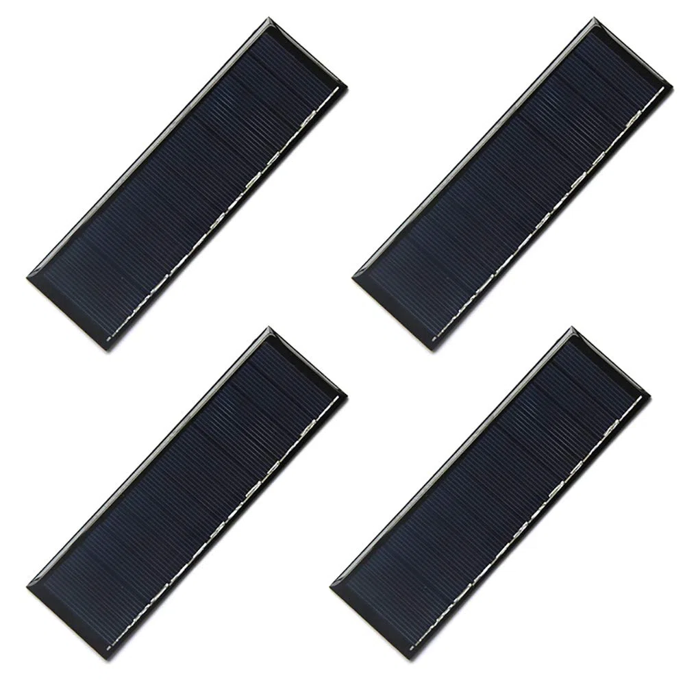 NUZAMAS Juego de 4 piezas de 6 V 143 x 43 mm Micro Mini Panel Solar Celdas para Energía Solar, DIY Hogar, Luz de Jardín, Proyectos Científicos - Juguetes - Cargador de batería
