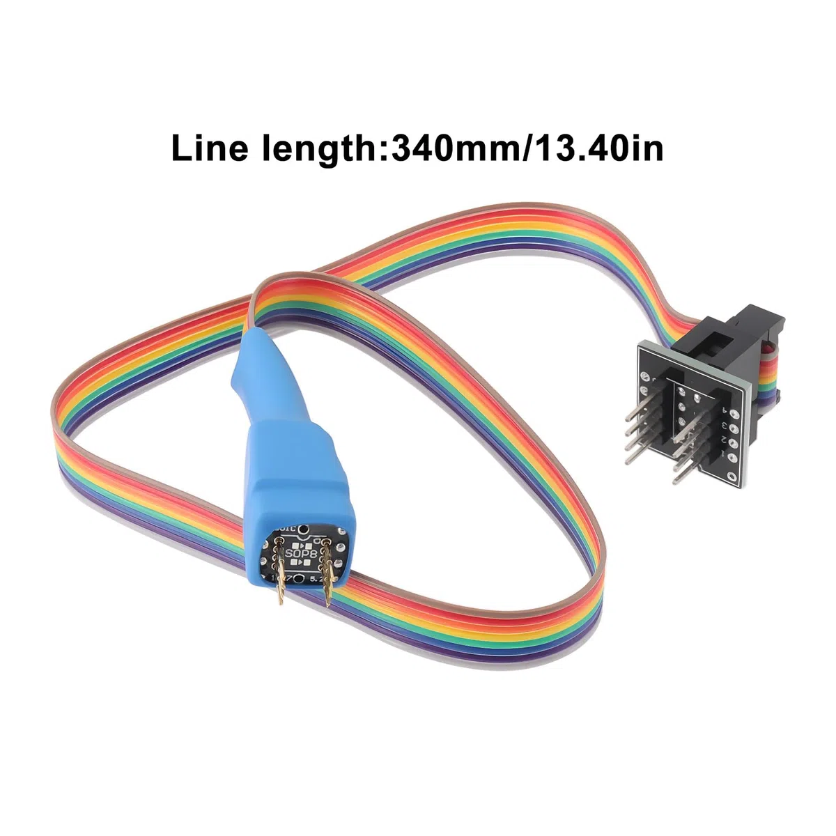 Línea de sonda de prueba de 8 pines de 1,27 mm de 6 x 8 mm para DFN8 QFN8 WSON8 Chip Programación IC Socket adaptador para grabación y lectura