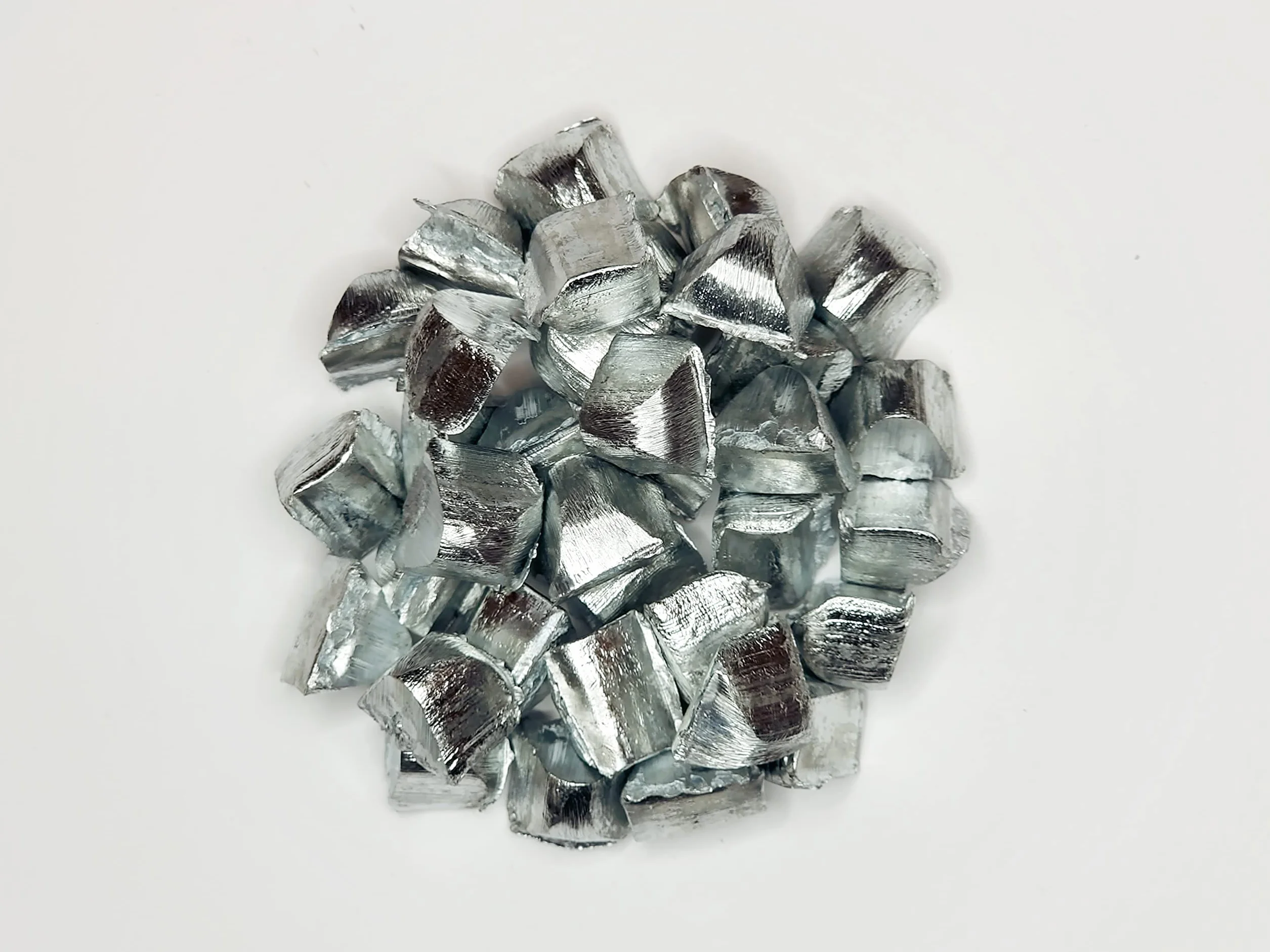 Zinc granulado, 500 g, zinc puro Zn99,9.
