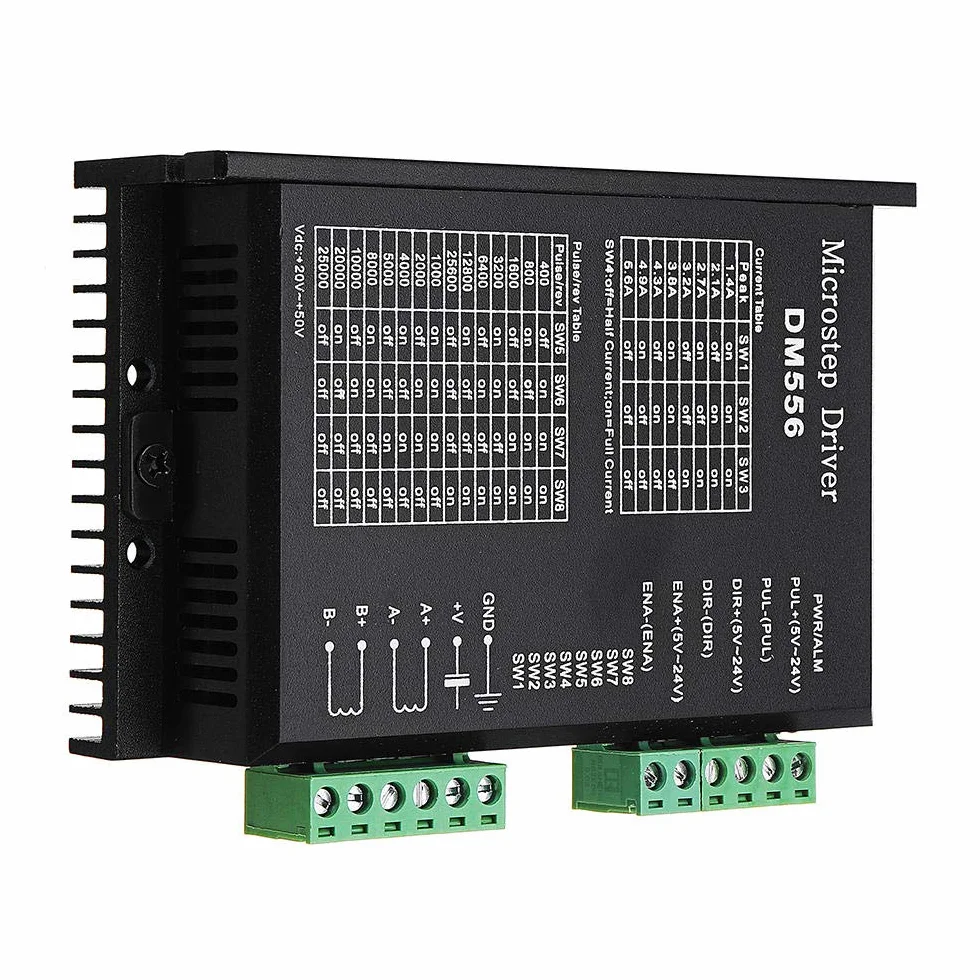 DollaTek 5.6A DC 24-50V 57/86 Controlador Paso a Paso de 2 Fases DM556 Controlador de Motor Paso a Paso