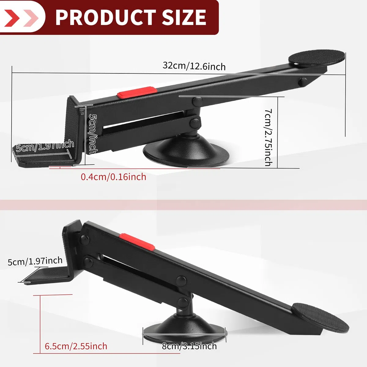 DBREAKS Elevador de Muebles de Acero Máxima de 100 kg, Gato para Levantar Muebles Rotación de 360 Grados, Levantador de Muebles(Negro)