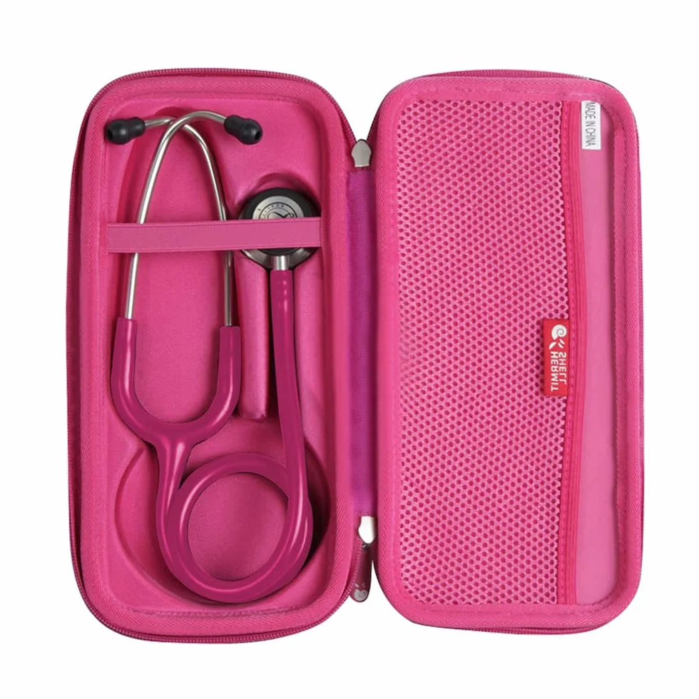 Hermitshell Estuche de viaje para estetoscopio de monitoreo 3M Littmann Classic III (rojo ciruela)