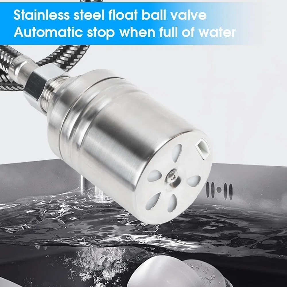 Válvula de Flotador Automática, Válvula Control Nivel Agua Completamente automática Acero Inoxidable 304 Válvula de Llenado para Piscina, Tanque de Agua (3/4 pulgadas)