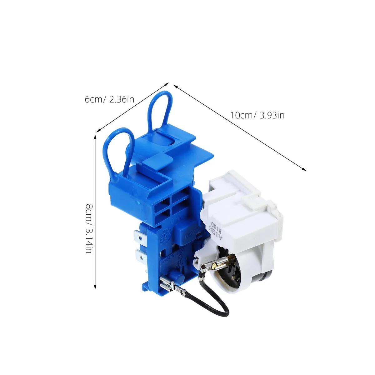 LABRIMP Relé Protector de Arranque para Compresor de Refrigerador Ac220v, Pieza de Repuesto Integrada, Accesorio para Nevera y Congelador, Protección contra Sobrecarga, Repuesto