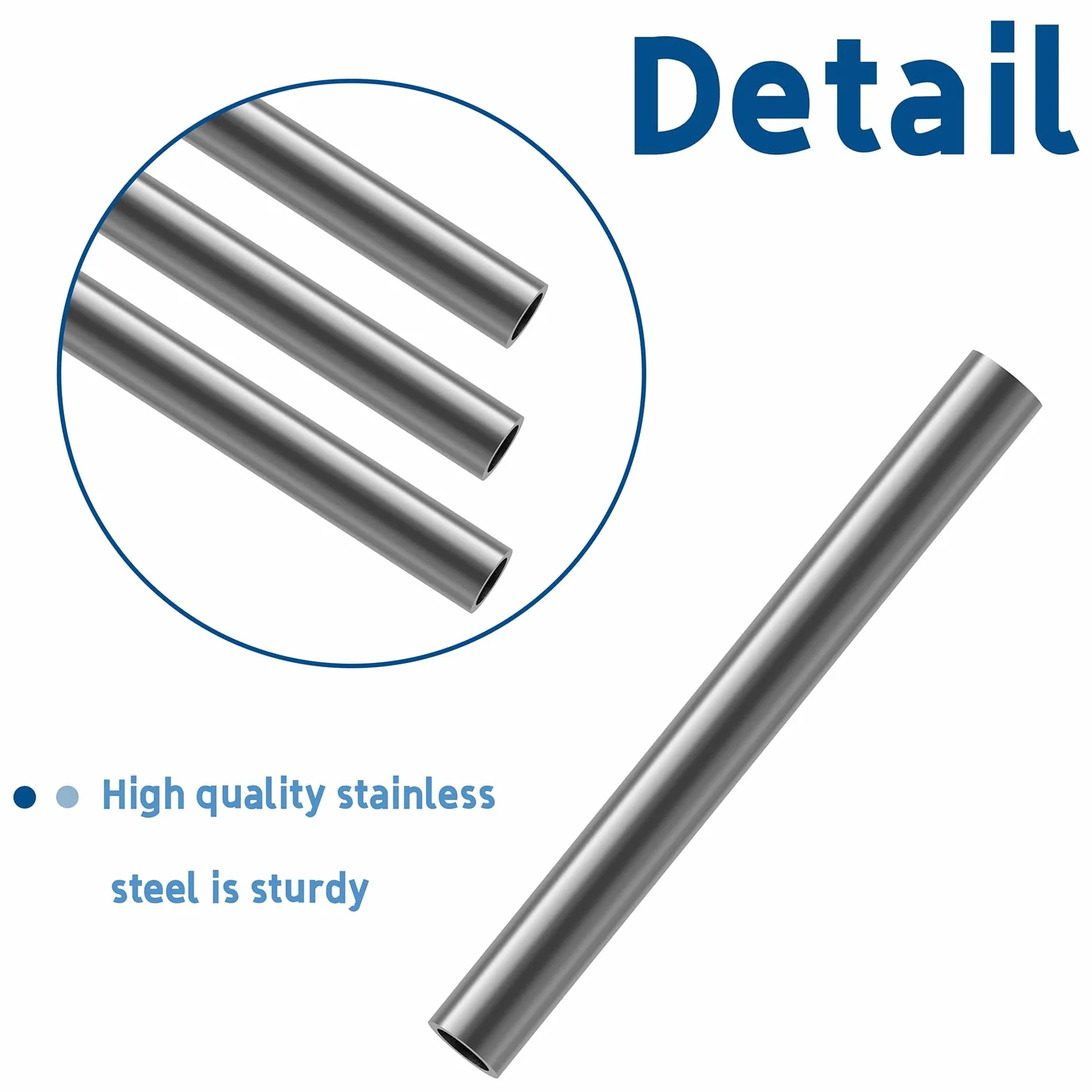 2 piezas Tubo de acero inoxidable 19mm OD,15mm ID, longitud de 300 mm para aplicaciones industriales automotrices