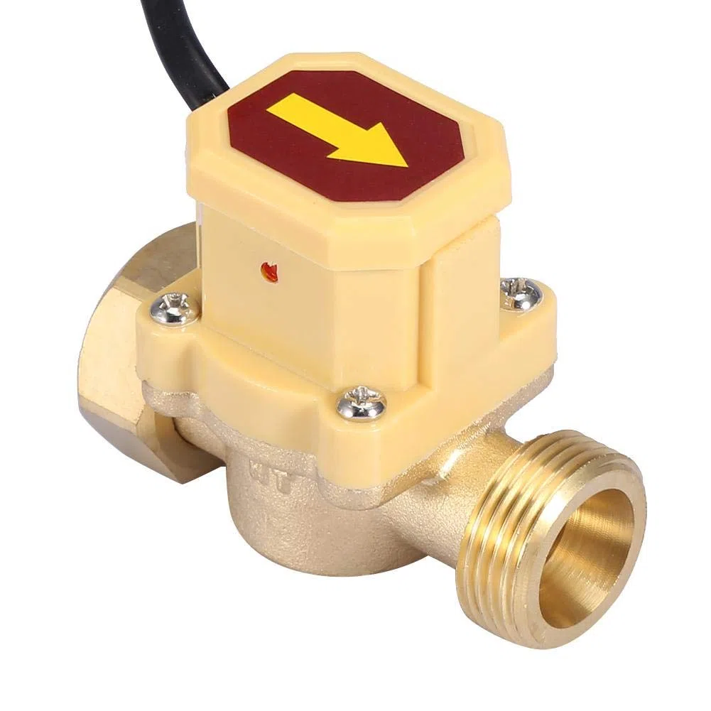 Interruptor del sensor de flujo de agua, G3/4-G3/4 Rosca Bomba de agua Sensor de flujo ajustable Presión Interruptor de control automático 220V, Sensor de interruptor de control de flujo de agua