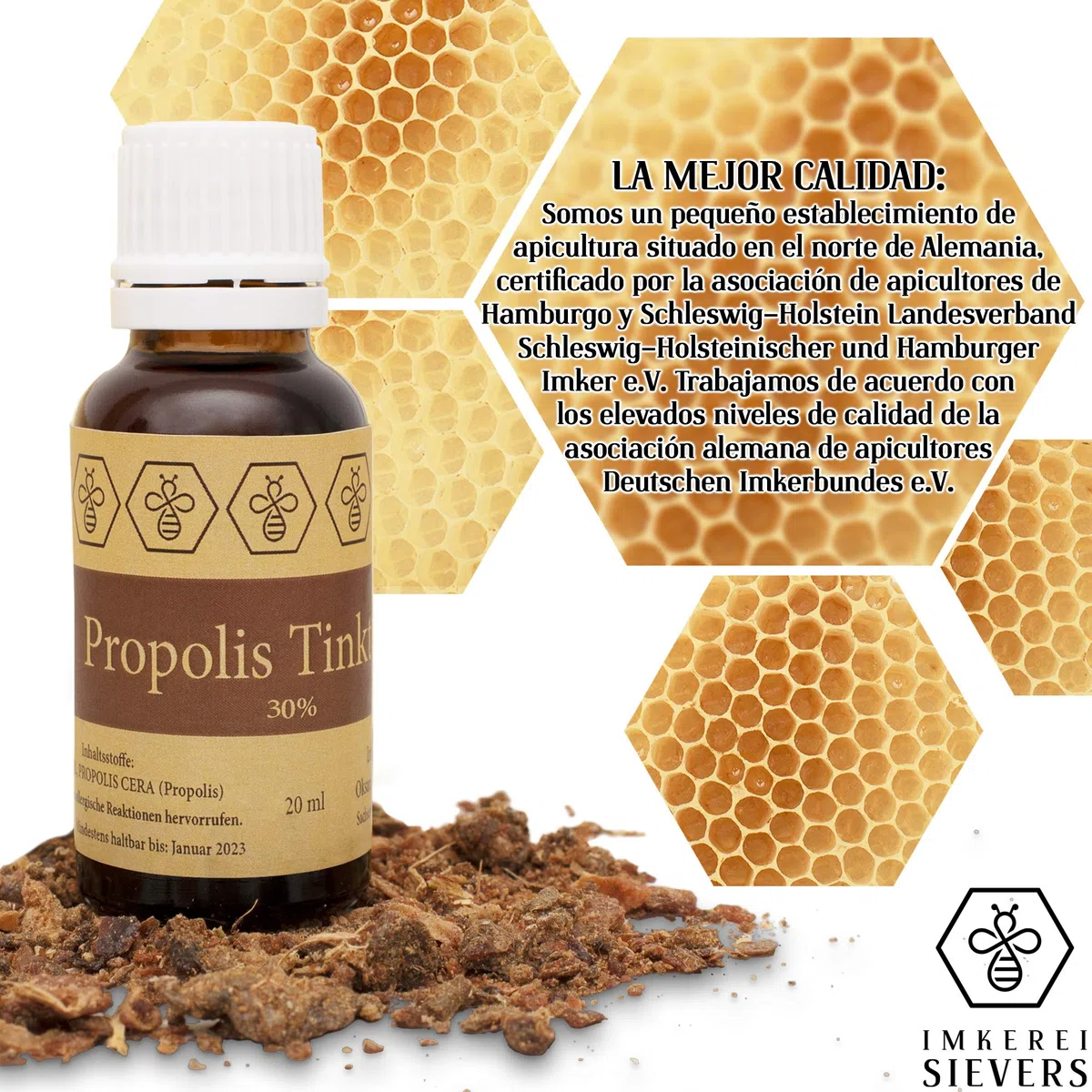 20ml NORDBIENCHEN Tintura de propóleo con 30% propóleo procedente directamente del apicultor