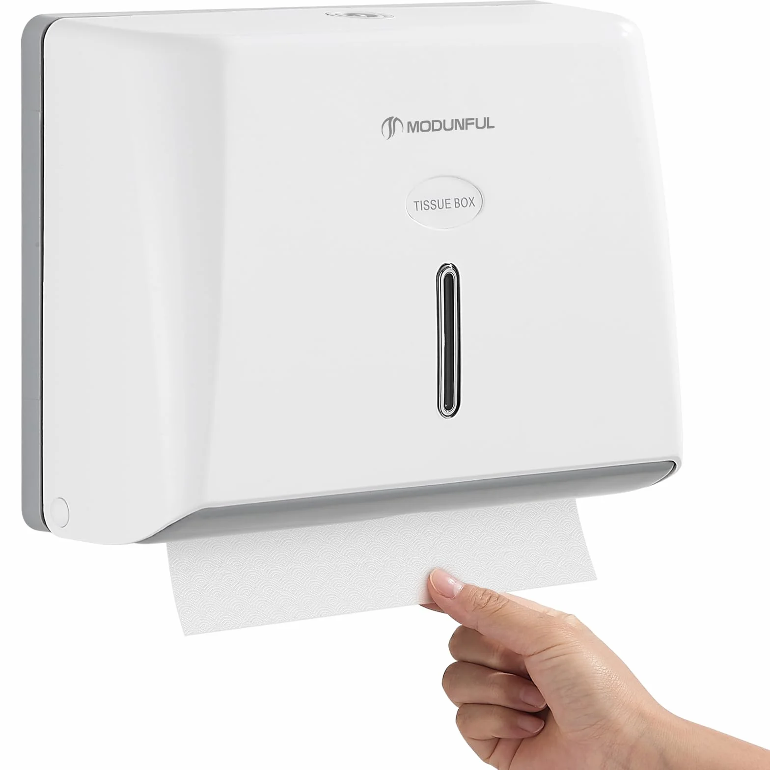 modunful Dispensador de papel higiénico para montaje en pared Sin necesidad de taladrar, dispensador de toallas de papel para pliegues en Z/V M Papel plegable Dispensador de toallas de papel para baño