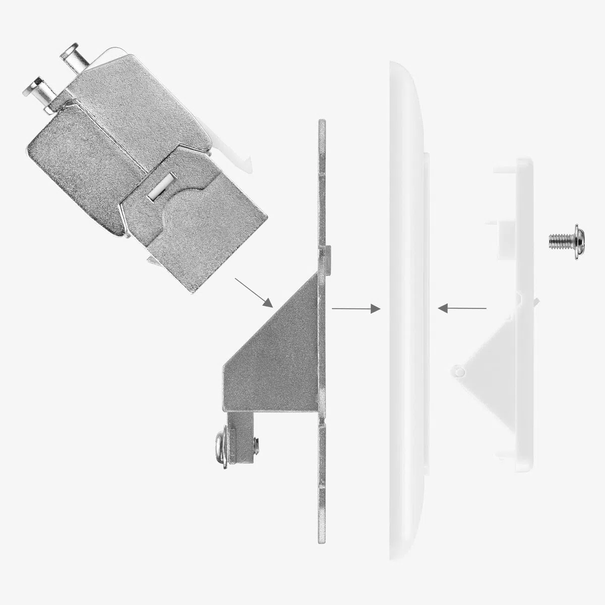 kwmobile 2x Módulo keystone blindado RJ45 - Conectores con carcasa metálica para cables CAT 6A con 2x aplique de pared - Montaje sin herramientas