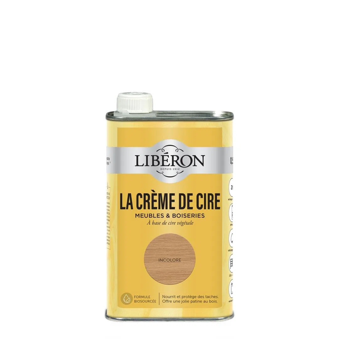 Libéron Crema de cera para madera, líquido, incoloro 0,5 L