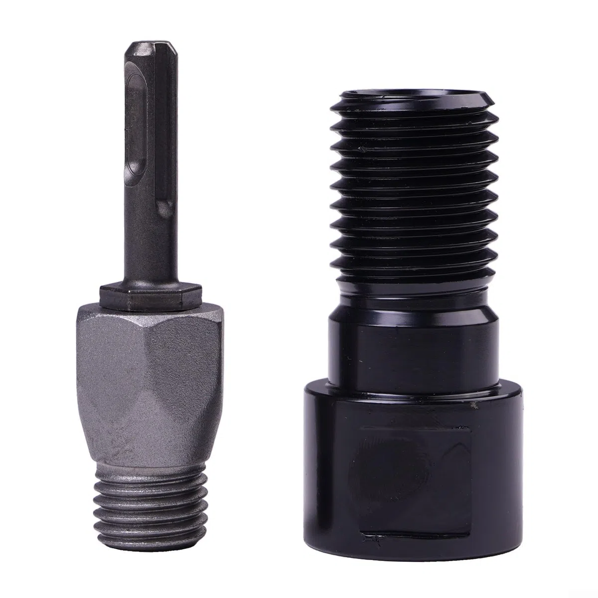 Adaptador de rosca para brocas de núcleo, convertidor de rosca M22 a 1-1/4-7 con mango cuadrado dividido para plataformas de perforación de agua y aplicaciones de alta resistencia (C)