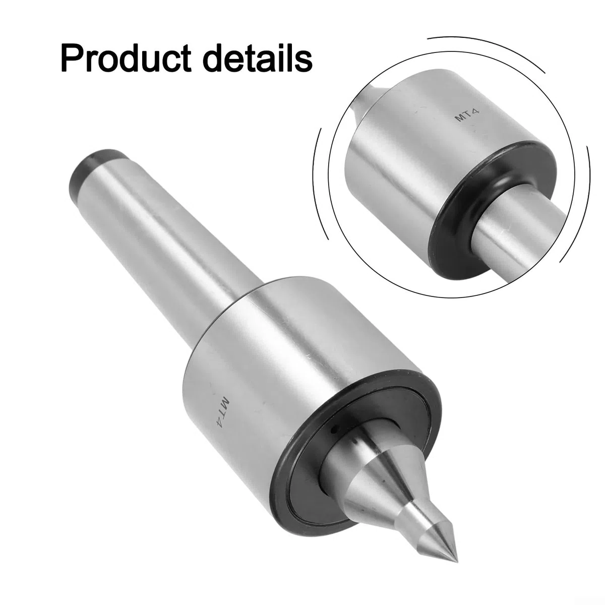 Live Center para herramientas CNC de contrapunto de torno, configuración de triple rodamiento para alto rendimiento y precisión en mecanizado (MT4)