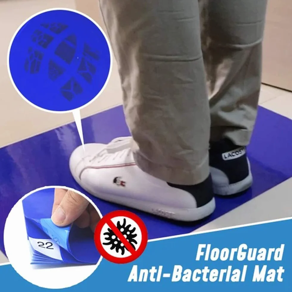 30 alfombrillas antibacterianas para zapatos desmontables, de PVC, extraíbles, pegadizas, para habitación blanca, alfombra descontaminante, adhesivo de limpieza, para el hogar, hospital, 60x90cm
