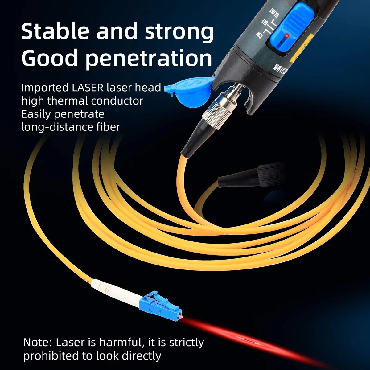 Herramientas de fibra de FTTH Cable doble de fibra óptica localizador Visual de fallos en cables de ingeniería