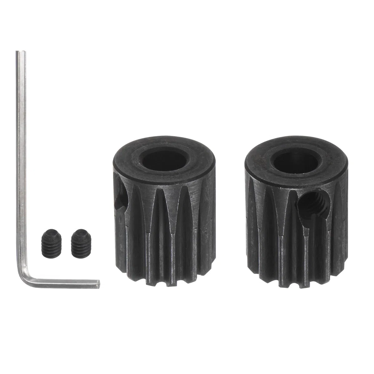 sourcing map Piñón Endurecido 32P, Engranajes de Motor Kit 2Pzs 13T 14T para Eje de Motor RC de 5mm, Engranajes de 32 Pasos 0,8 Paso Métrico para Coche RC, con Llave Hexagonal