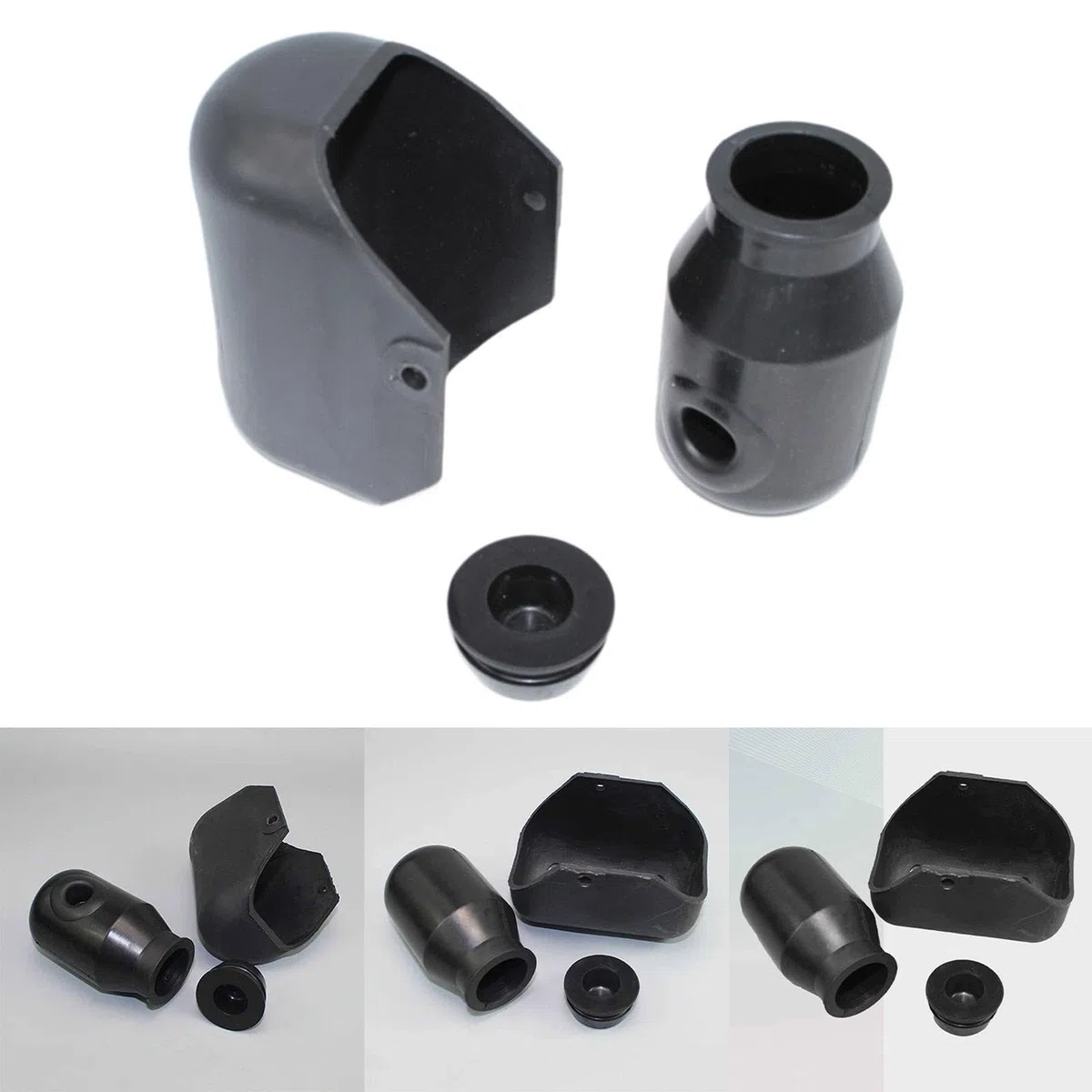 MERIGLARE 3 Piezas Tanque de Aceite para Elevadora con Tapón Y Protector Accesorios para Transpaleta Manual de Goma Resistente Adecuado para Manteni, 3 Piezas