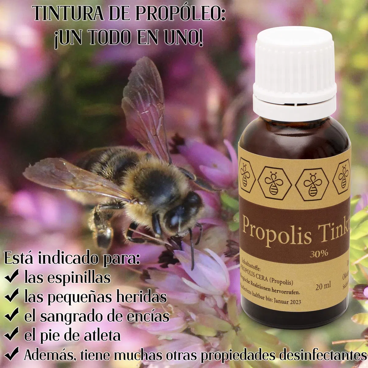 20ml NORDBIENCHEN Tintura de propóleo con 30% propóleo procedente directamente del apicultor