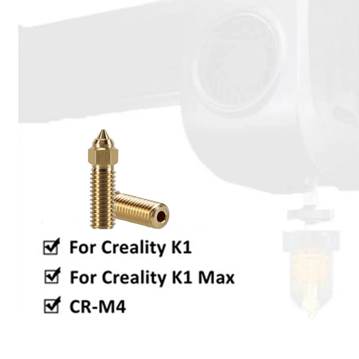 KOYOFEI 12 boquillas de latón para K1 Max, 3D Printer Parts, 6 piezas de 0,4 mm, 3 boquillas de latón de 0,6 mm, 0,8 mm de alta velocidad para Creality K1, Ender 3 V3 KE, CR-10 SE