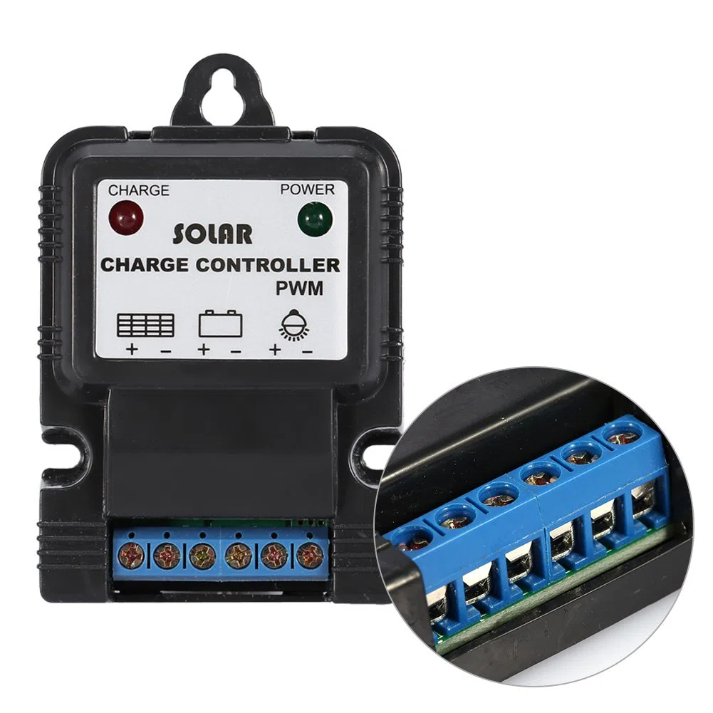 Controlador de Carga Solar, Regulador Controlador Carga Inteligente Panel Solar, 6V / 12V 3A con el indicador del LED