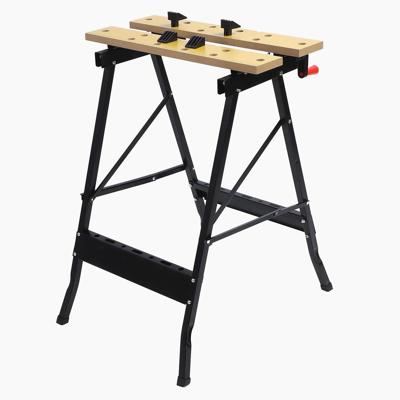 Alomejor Mesa de Trabajo Portátil Plegable, Mesa con Estructura de Acero Resistente para Sujetar Pintura, Cortar, Banco de Trabajo Portátil de 220 Libras para Taller, Herramientas de Reparación,