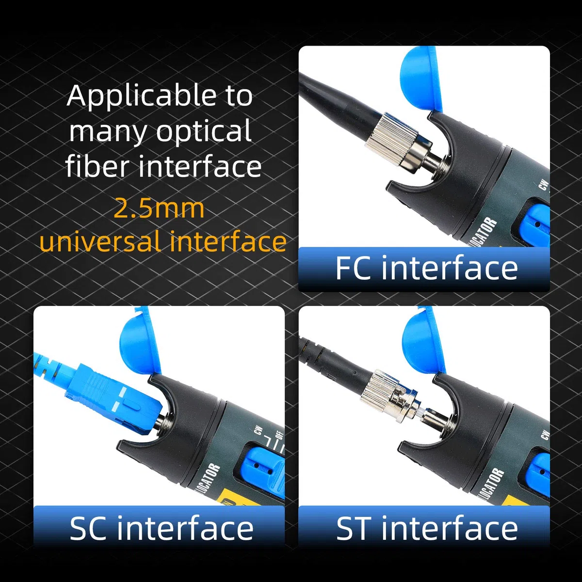 Herramientas de fibra de FTTH Cable doble de fibra óptica localizador Visual de fallos en cables de ingeniería