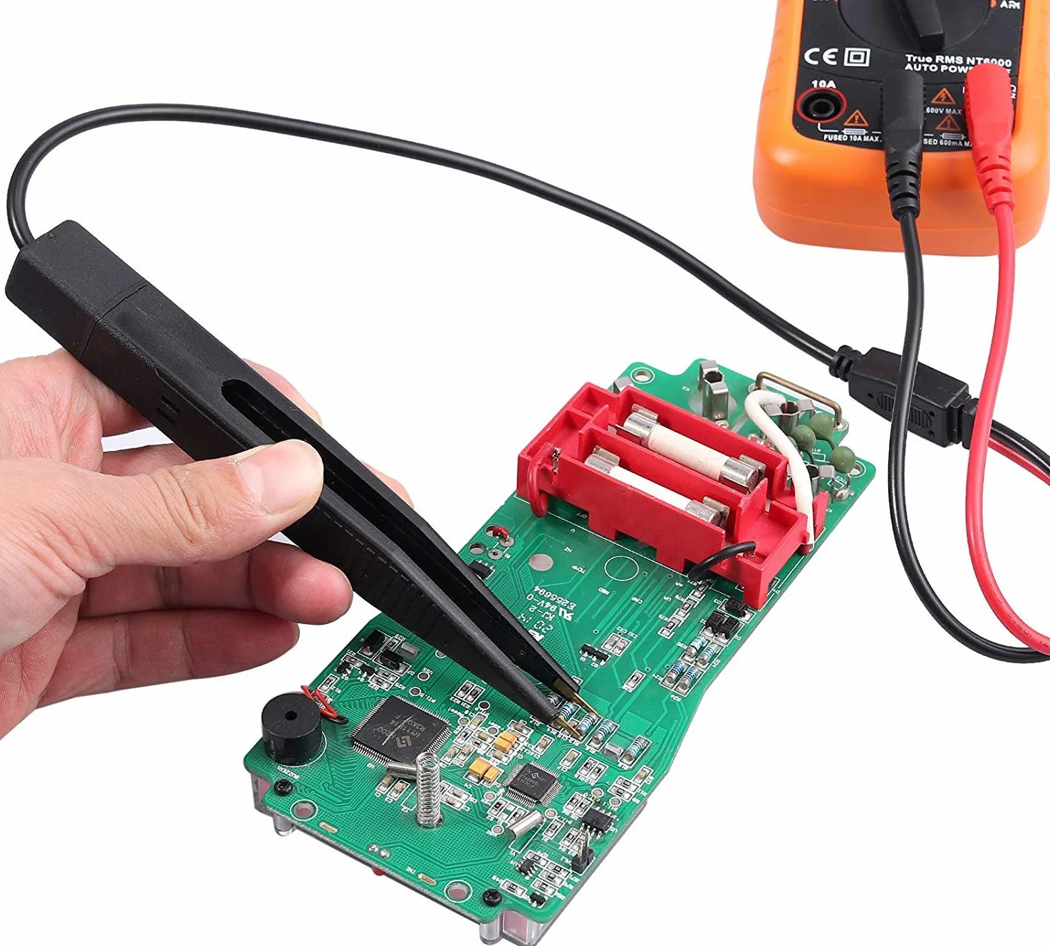 DollaTek Kit de Cables de Prueba Multímetro eléctrico 21 en 1 Cable de Prueba con Pinzas de cocodrilo Sonda de Prueba Cable multímetro de Enchufe Tipo Banana para probadores de Voltaje