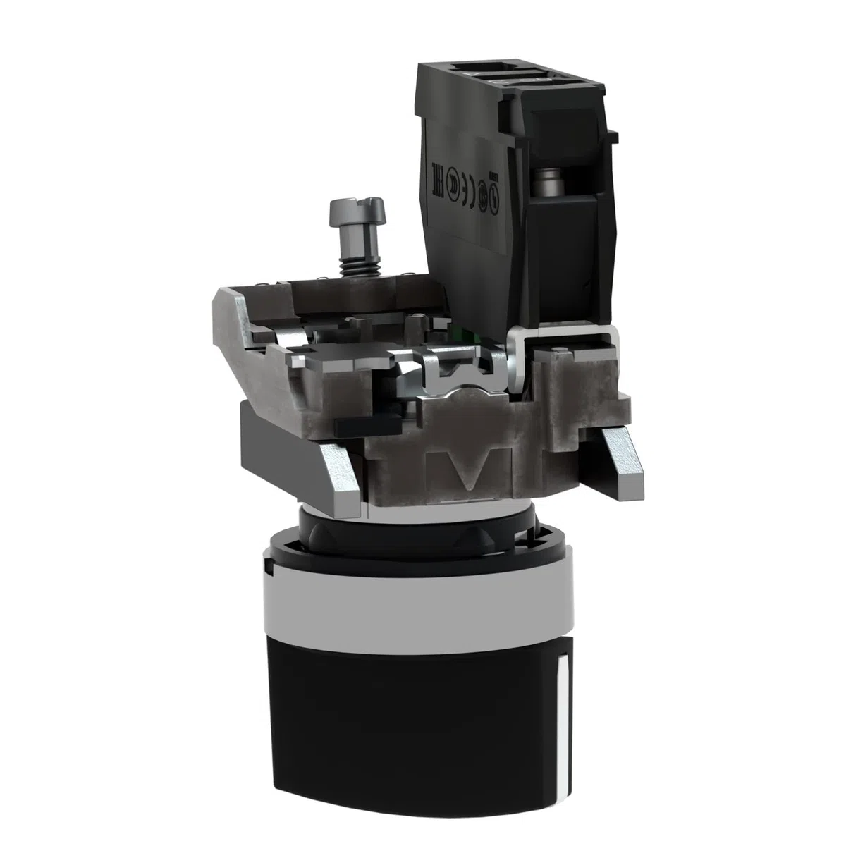 Schneider Electric XB4BD21 Selector Diámetro 22, Mango de 2 Posiciones, 1 Na, Negro