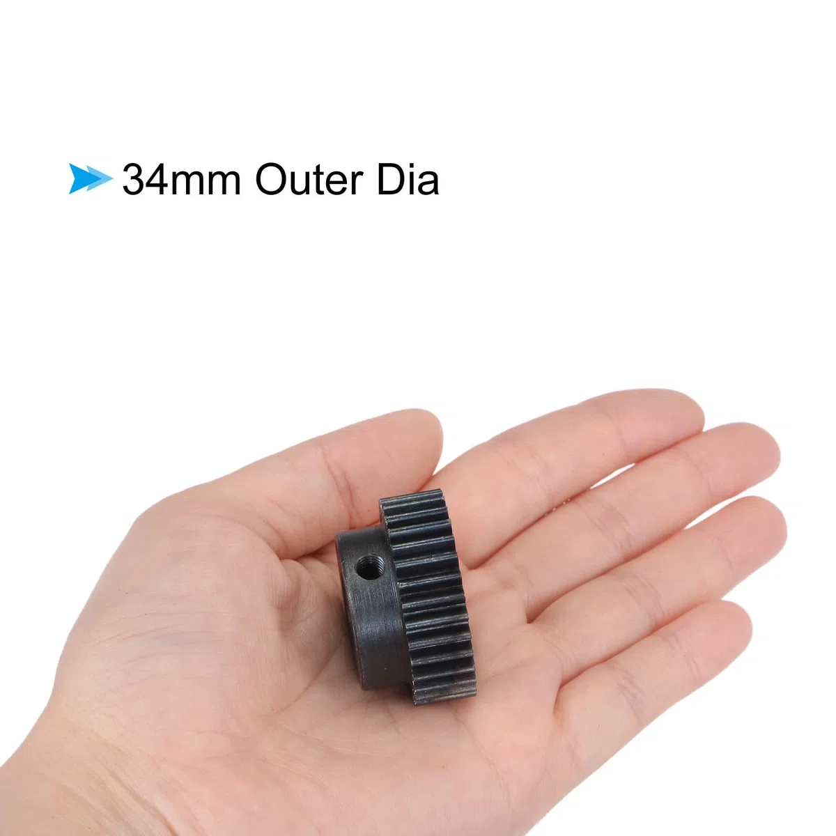 sourcing map 1Mod 32T Piñón Engranaje 10mm Diámetro Endurecido Acero Motor Cremallera Espolón Engranaje con Paso para RC Coche Camión Buggy Engranaje, 2 Juegos