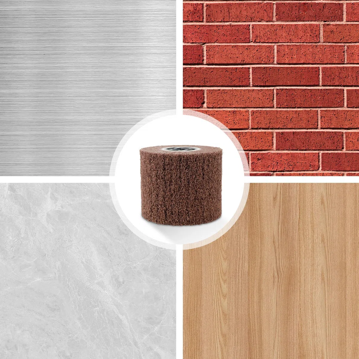 Mumjooyi Cepillo de Rodillo de Lijado Rodillo de Satén Cepillo de Nailon Amoladora Angular Manguitos de Lijado para Lijadora de Rodillo de Lijado para Pulir Rojo 120 x 100mm