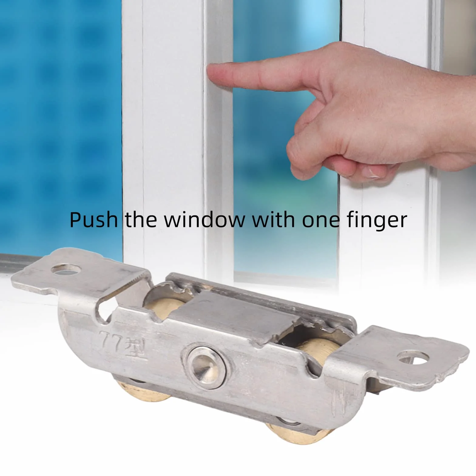 4 Piezas de Rodillos para Puertas Corredizas de Patio, Montaje de Puerta, Ventana, Pista, Accesorio, Rueda, Rodillo, Vidrio, Cobre, Rodamiento de Bolas, Tornillos, Polea, Puerta
