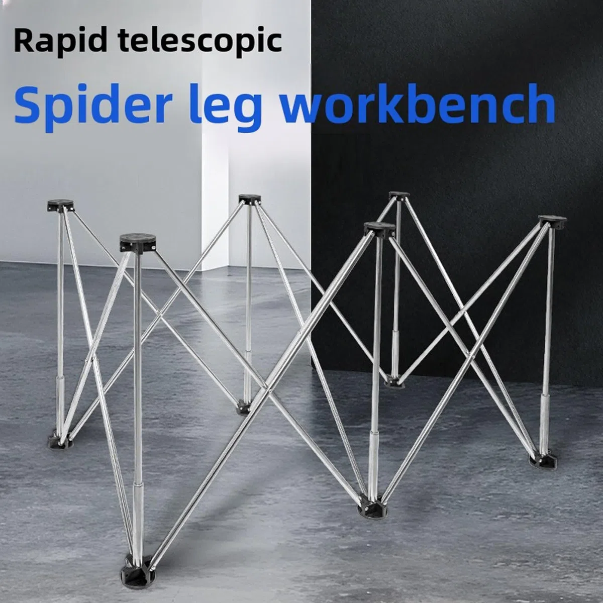 Mesa de Trabajo Plegable de Servicio Pesado Portátil con 10 Patas de Soporte de Acero Capacidad de Carga de 1000 Kg para Construcción y Corte de Carpintería