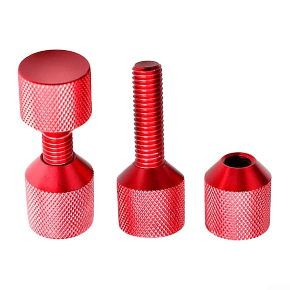 Alineación eficiente de tuberías con pasadores ergonómicos de brida de aluminio de dos agujeros, para procesos de mecanizado (rojo)