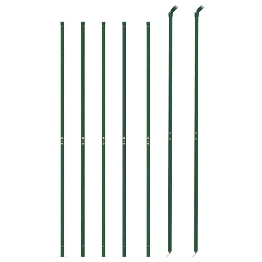 Valla de jardín de acero galvanizado de 1,6 x 10 m con revestimiento de PVC, valla de seguridad flexible para perros, camping, pastos, recintos para mascotas