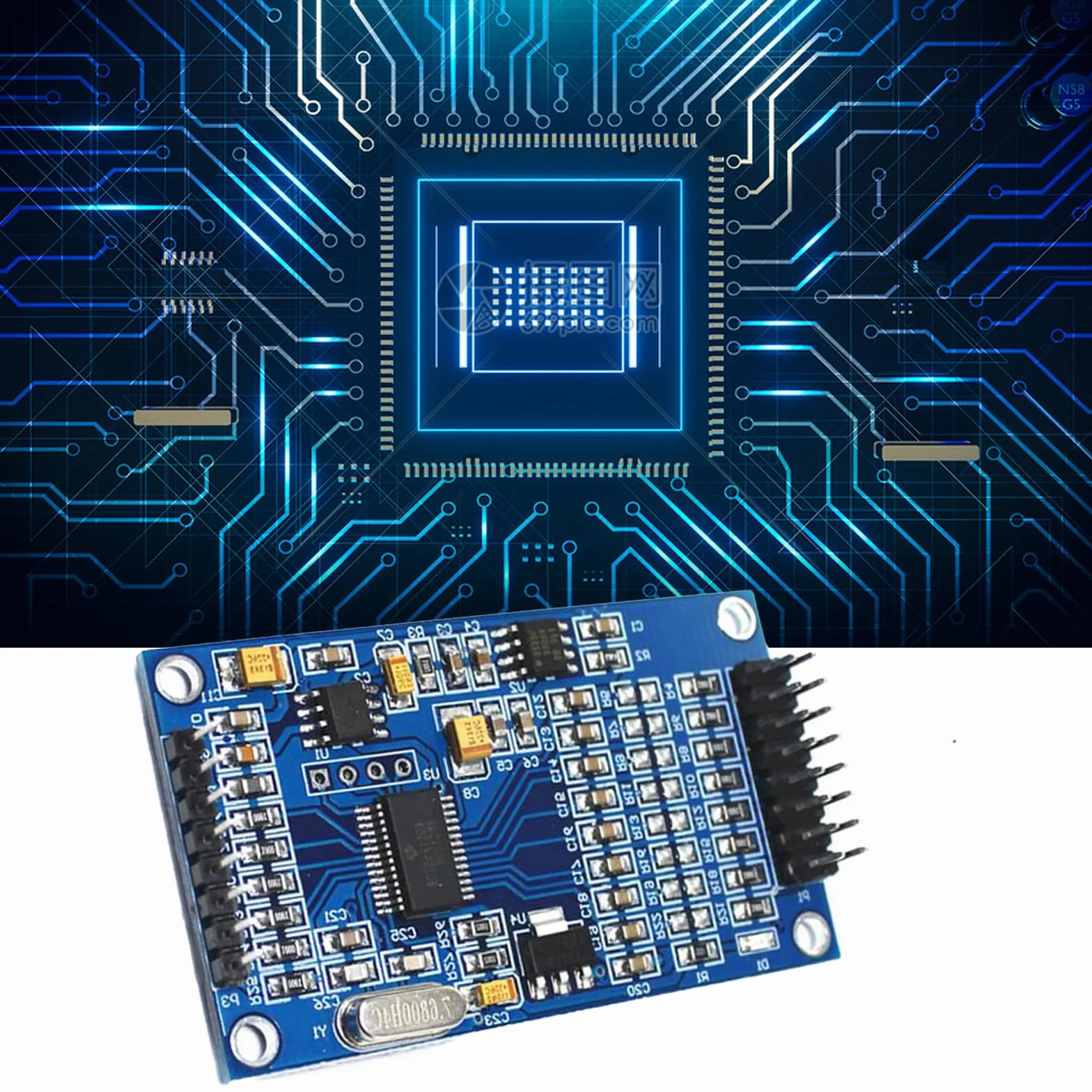 ADS1256 5V 24 Bit 8 Canal ADC Módulo de adquisición de datos ADC de alta precisión