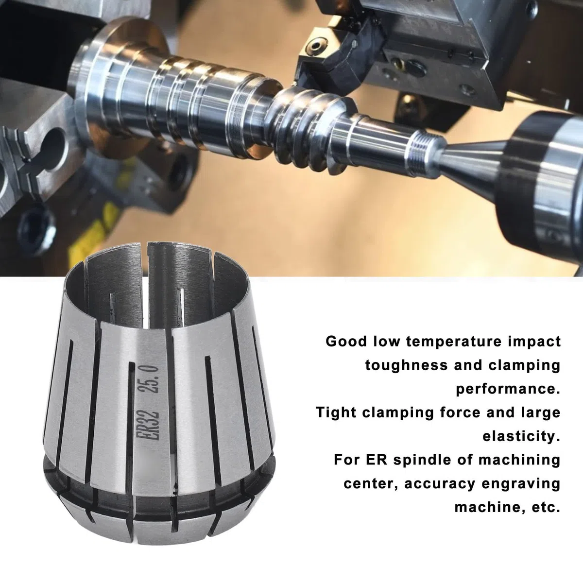 ER32 - Juego de alicates de sujeción de resorte, portaherramientas, metal duro ER32, accesorios para máquina de grabado CNC y fresadora