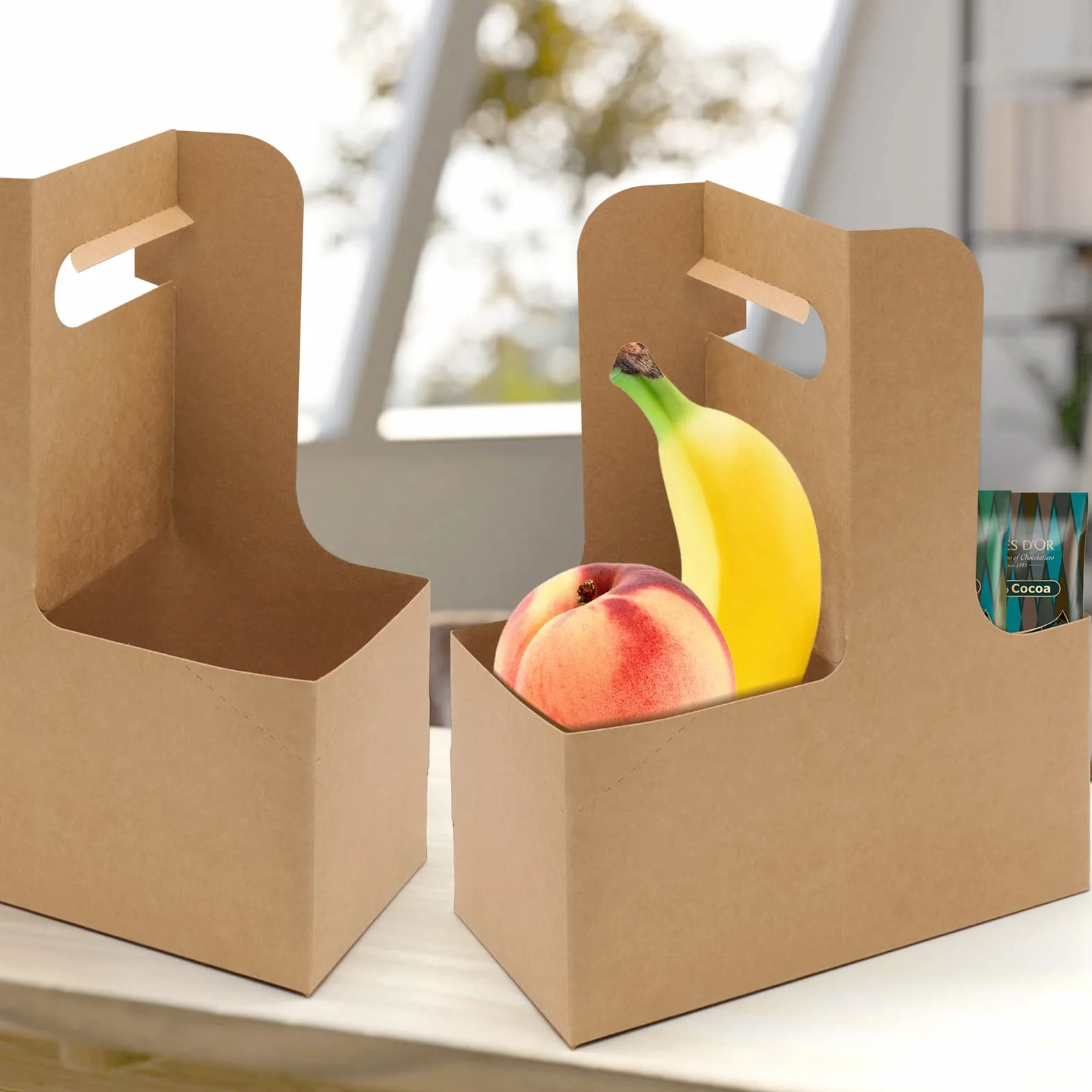 25 Paquetes Portavasos de Carton para Transportar Bebidas, Soportes de Tazas de Café Listos para Usar para Portadores de Frías y Calientes, Ideal para Llevar Vasos de Cafe y Te