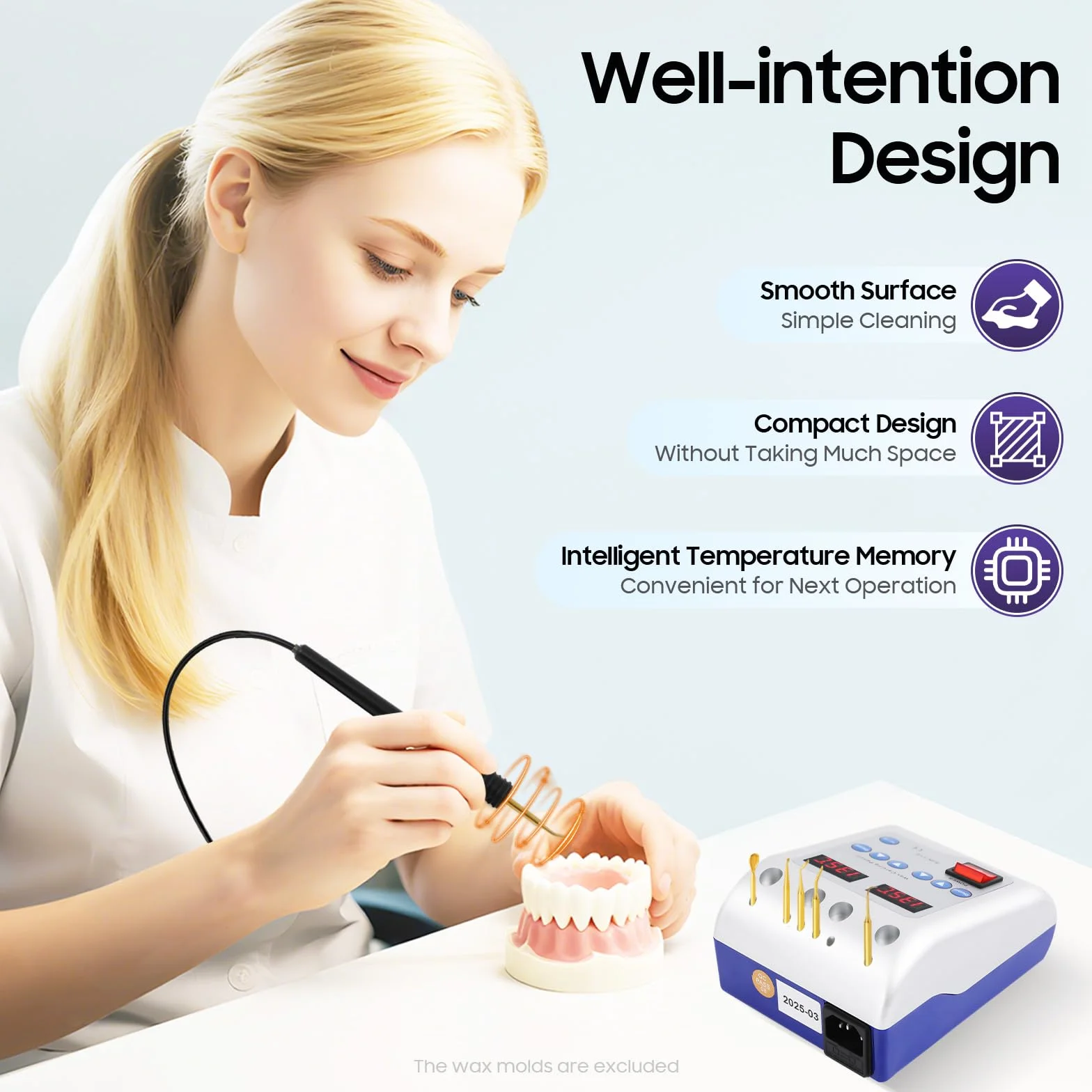 Digital Eléctrica Waxer Máquina Dental Lab Electric Waxer Carving Wax Knife Laboratorio Máquina Eléctrica Cera 6 Consejos de Cera + 2 Lápices