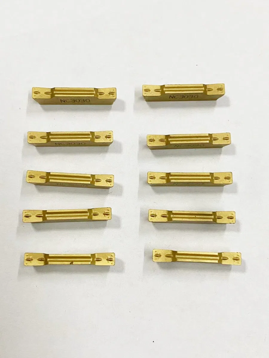 10 piezas de herramientas industriales MGMN300-G (3MM) insertos de carburo recubierto de estaño, para MGEHR MGIVR Torno ranurado herramienta de corte