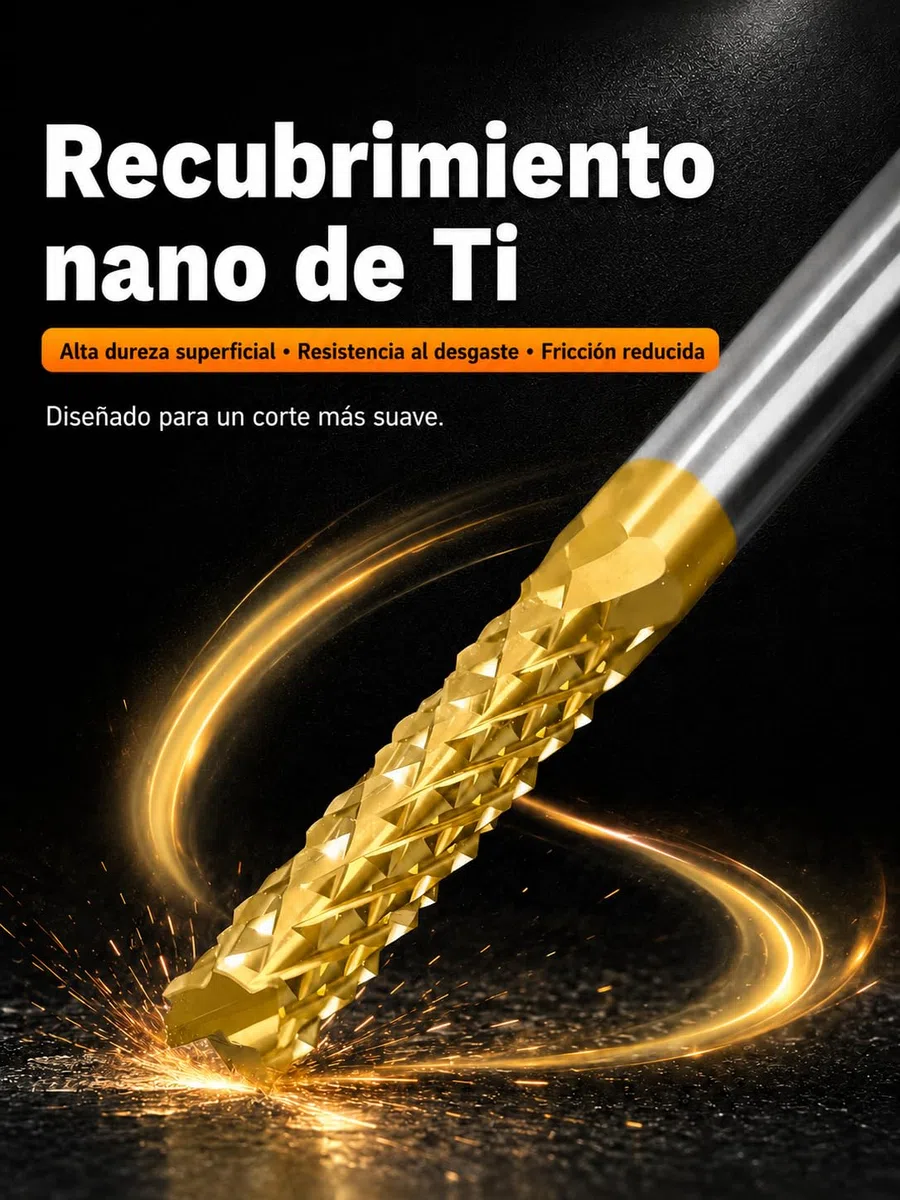 VOBOR 10pcs Fresas de Extremo de Carburo 1-3mm, Titanio Capa 1.0mm 1.5mm 2.0mm 2.5mm 3.0mm Fresas CNC para PCB Acrílico Madera Aluminio Metal
